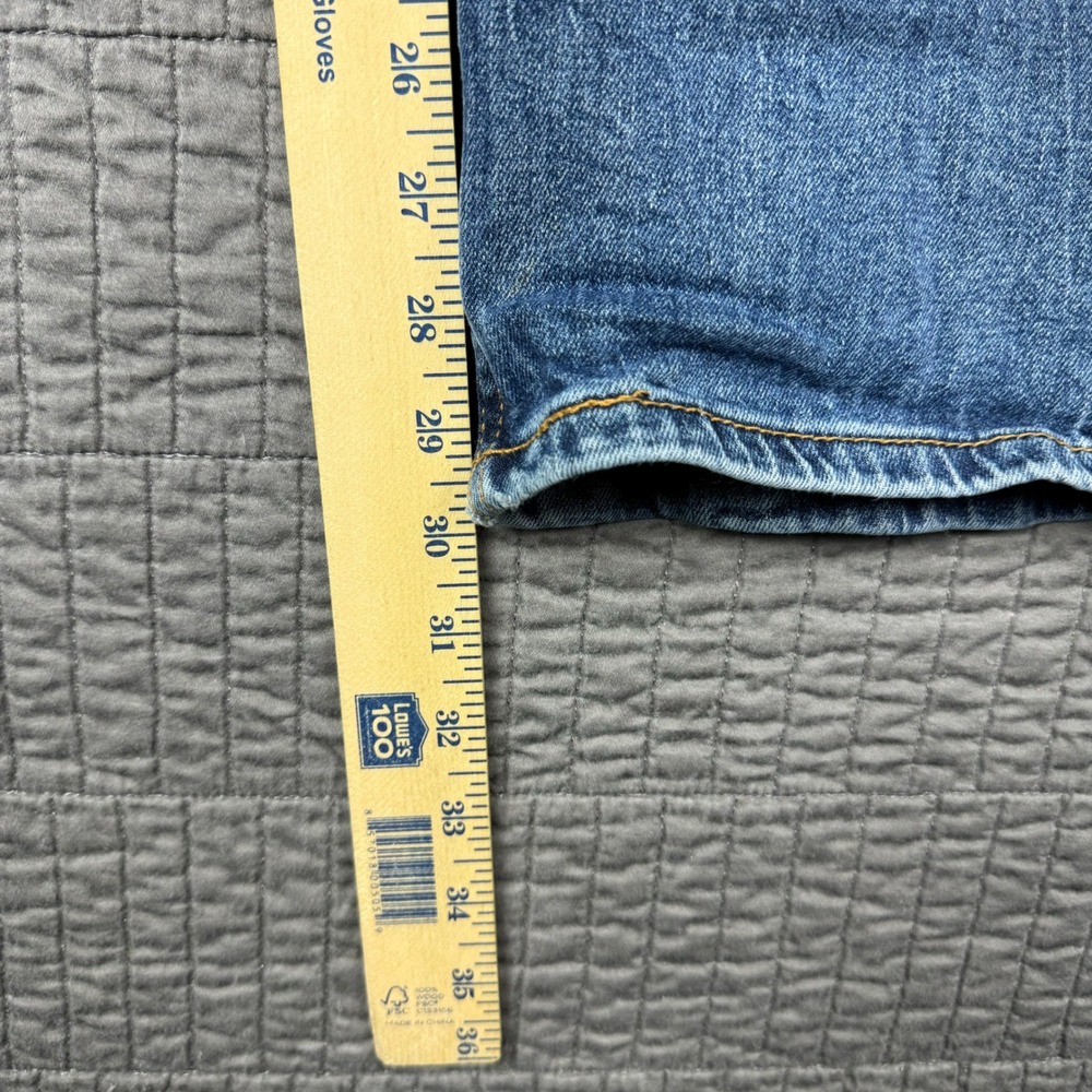 Levis 514 Straight Fit Jeans Men 32x30 Blue Medium Wash Denim Stretch Faded - Picture 10 of 12